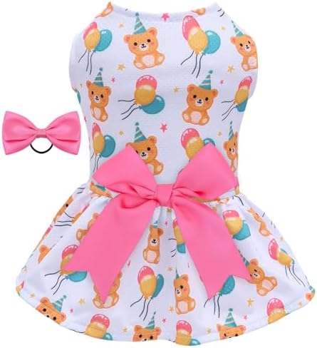 CuteBone Dog Mesh Dress Puppy Sundress Pet Outfit Summer Fashion for Small Dogs Girl Cat Clothes BF40XXS