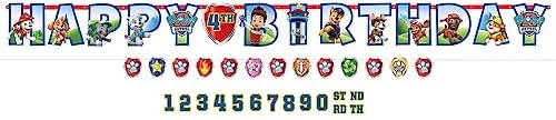 Paw Patrol Personalized Jumbo Letter Birthday Banner Kit