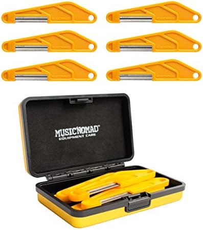 MusicNomad 6 pc. Acoustic Guitar Diamond Coated Nut File Set - Light/Medium Strings (MN670)