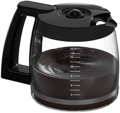 14-Cups Coffee Pot Replacement Carafe Compatible with Cuisinart Coffee Maker DCC-2200RC, DCC-2200, DCC-3200, DCC-3200P1, DCC-3200FR, DCC-3200CPAMZ, DCC-2600, DCC-2800,DCC-1800FR, CBC-7400, CBC-7000PC