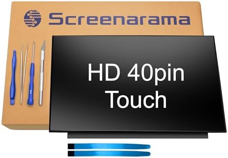 SCREENARAMA New Screen Replacement for B156XTK02.1 40pin Narrow for LENOVO OnCell Touch HD 1366x768 LCD LED Display with Tools