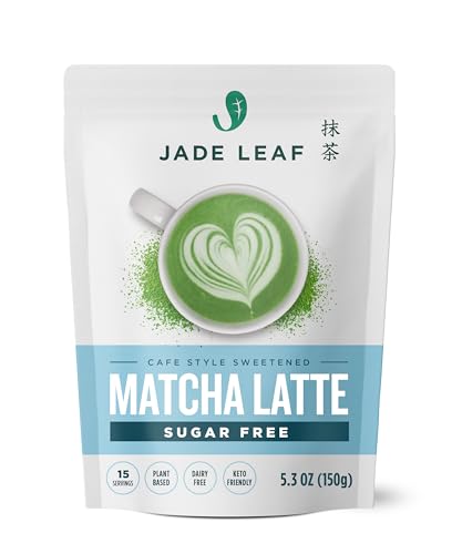 Jade Leaf Matcha Organic Cafe Style Sugar Free Matcha Latte Green Tea Powder, Premium Barista Crafted Mix, Authentically Japanese, 15 Servings (5.3 Ounces)
