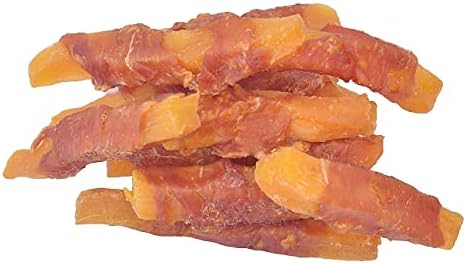 Dog Treats, Chicken Wrapped Sweet Potato Dog Treats, Puppy Training Snacks Gluten & Grain Free Rawhide Free Treats 0.5lb/227g