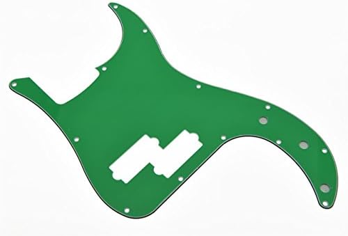KAISH 13 Hole P Bass Style Pickguard PB Scratch Plate Bass Pickguard for USA/Mexico Precision P Bass Green 3 Ply