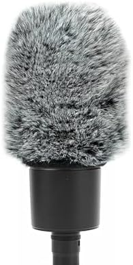 Pop Filter/Windscreen for Audio-Technica AT-2020 AT-2035 AT-2040 AT-2040 AT-2050 AT-2500 AT-4040 Microphones, Furry Mic Cover for Wind and Ambient Noise Reduction (Furry-BlackWhite)
