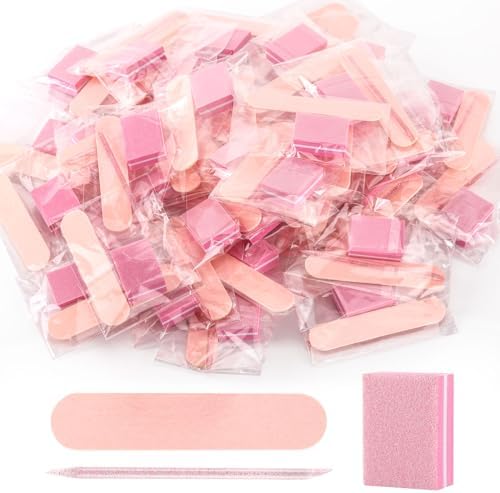 Disposable Manicure Kit, 48 Sets Individually Package Nail Kit-Mini Nail File,Mini Nail Buffer,Nail Stick for Salon Home