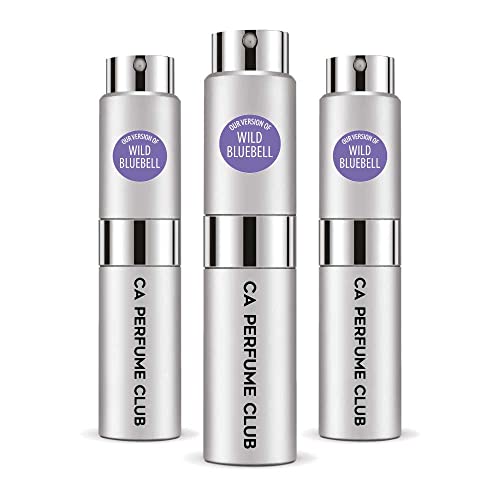 CA Perfume Impression of J. Mlon Wild Bluebell For Women & Men Replica Version Fragrance Dupes Concentrated Long Lasting Eau de Parfum Spray Refillable Atomizer Bottle 0.27 Fl Oz-X3