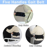 Leetye Mei Gait Belts Transfer Belts for Patient Care Seniors, Gait Belt for Physical Therapy Adjustable Transfer Belt with Quick Release Buckle Anti-Slip Function (5 Handles)