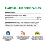 NaturVet Scoopables Hairball Aid for Cats - Helps Prevent & Eliminate Hairballs - Psyllium Husk & Pumpkin - Salmon Flavored Cat Health Supplement - Tastes Like Treats & Prevents Hairballs | 5.5oz Bag