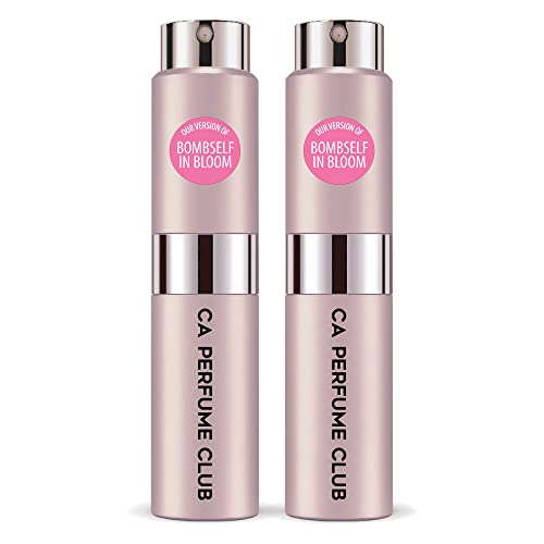 CA Perfume Club Impression of Victoria S. Bombself In Bloom For Women Replica Version Fragrance Dupes Concentrated Long Lasting Eau de Parfum Spray Refillable Atomizer Bottle 0.27 Fl Oz-X2