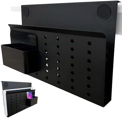 Under Desk Laptop Holder, Vertical Laptop Holder with Pen Holder, No Drill Side Desk Organizer, Hanging File Folder, Desk Storage Holder for Office and Home, Office Desk Organizer, Under Desk Storage