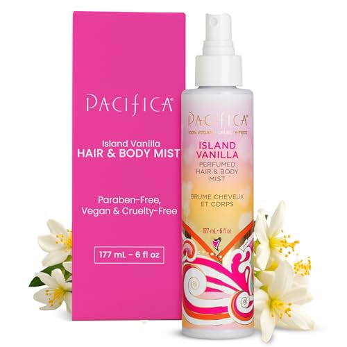 Pacifica Beauty Island Vanilla Hair & Body Mist, Functional Fragrance Spray For A Mood-Lifting Experience, Paraben-Free, Vegan & Cruelty-Free