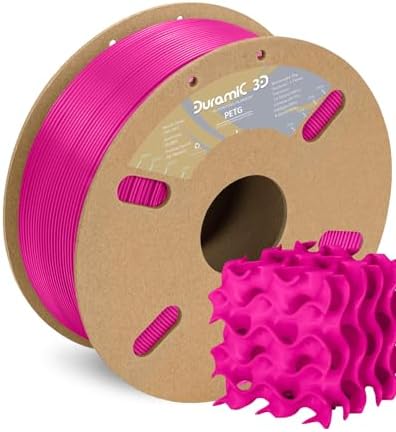 DURAMIC 3D PETG Filament 1.75mm Magenta, 3D Printing Filament 1kg Spool(2.2lbs), Magenta Filament 1.75mm Dimensional Accuracy +/- 0.05 mm Non-Tangling Non-Clogging Non-Stringing
