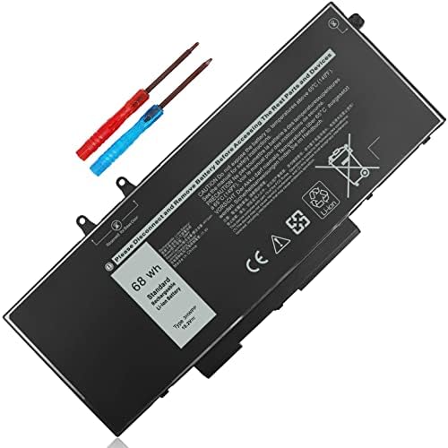 68Wh 3HWPP 15.2V Battery Replacement for Dell Inspiron 17 7500 7506 7706 2-in-1 Black Latitude 5401 5410 5411 5501 5510 5511 E5401 E5410 E5510 Precision 3551 3541 451-BCMN 10X1J N2NLL 1VY7F 3YNXM