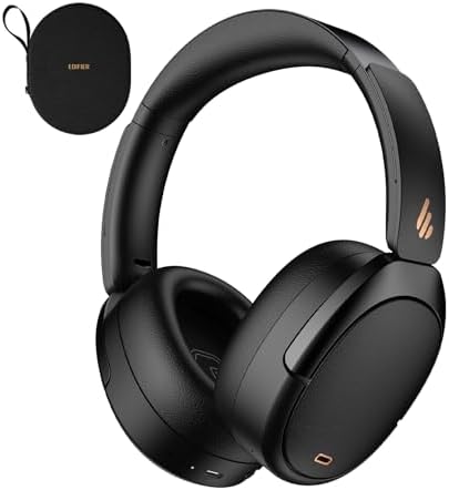 Edifier WH950NB Active Noise Cancelling Headphones, Bluetooth 5.3 Wireless LDAC Hi-Res Audio, 55 Hours Playtime, Google Fast Pairing for Android, Dual Device Connection, App Control, Black