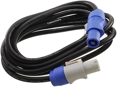 CablesOnline, 10ft. 16AWG Stage Lighting Fixture PowerCon-Compatible Power-Through Jumper Cable, PC-KA610