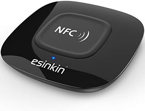 esinkin Bluetooth Receiver Wireless, NFC-Enabled Audio Adapter 4.0 for HD Home Stereo Music Streaming Sound System for 3.5mm (AUX and RCA)