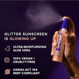 Unicorn Snot Glitter Sunscreen Spritz - SPF 35 Shimmering, Lightweight Spray Sunscreen for Face & Body Glow - UVA/UVB Protection - Water Resistant, Unscented Sunscreen - Made in USA -Rose Gold Shimmer