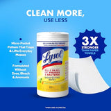 Lysol Disinfectant Wipes, Multi-Surface Antibacterial Cleaning Wipes, For Disinfecting and Cleaning, Lemon and Lime Blossom, Pack of 4 (Packaging may vary)