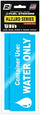 Water Only Stickers - Warning Label Signage for Jugs, Containers - Job Site Approved - Weather and Fade Resistant, Extreme Stick, Commercial Grade, H20 only - USA Made (10 Labels)