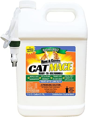 Nature’s MACE Cat MACE, Cat Repellent Spray, 1 Gallon, Keep Cats Out of Your Lawn and Garden, Cat Repellent Outdoor to Keep Cats Away, Indoor, Safe to use Around People, Pets, & Plants