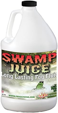 Froggy's Fog Swamp Juice Bottle, Ridiculously Long-Lasting Fog Fluid with 2-3 Hour Hang Time for Professional and Home Haunters, Theatrical Effects, and DJs, 1 Gallon