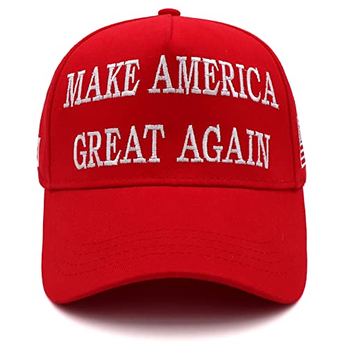 Trump Hat MAGA Hat Trump Merchandise Make America Great Again hat Donald Trump Slogan with USA Flag Embroidery Adjustable Baseball Cap