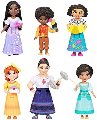 Disney Encanto Doll Figures, The Madrigal Family 6-Pack Set Each with an Accessory - Great to Play with The Casa Madrigal
