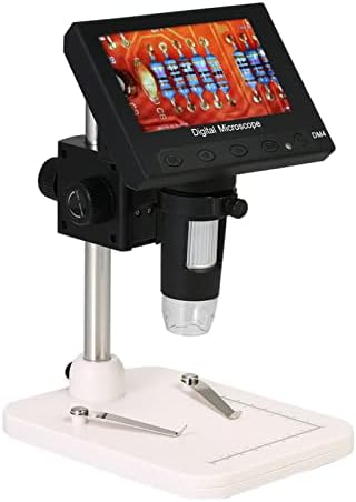 Digital Microscope,1000X Magnification 4.3-inch LCD Display Portable Microscope 720P LED Digital Magnifier with Holder for Circuit Board Repair Soldering Tool
