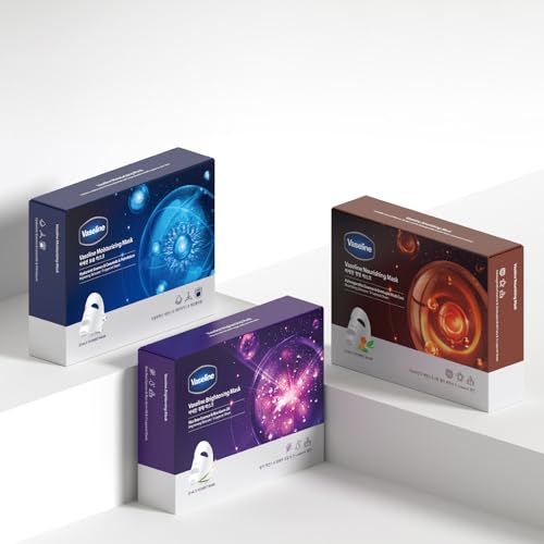 Vaseline Moisturizing, Brightening, Nourishing Face Facial Mask Sheet - Skin Care Essence, HYDRATION RETENTION, SKIN BARRIER REINFORCEMENT [Made in Korea]