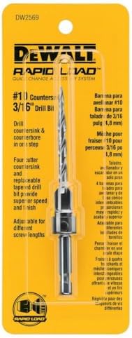 DeWalt DW2569#10 Four-Cutter Countersink with 3/16-Inch Tapered Drill Bit