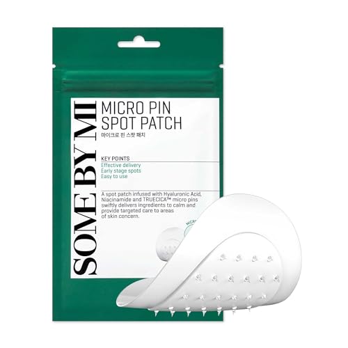 SOME BY MI Micro Pin Spot Patch - Pack of 1, 14mm 9 Counts - Microneedle Hydrocolloid Pimple Patch with Salicylic and Hyaluronic Acid - Skin Troubles Care Focused Spot Cover - Korean Skin Care