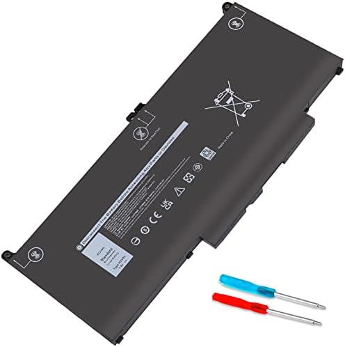 MXV9V Battery for Dell Latitude 5300 5310 7300 7400 E5300 E5310 E7300 E7400 Series, Latitude 5300 5310 2-in-1,for dell inspiron 7300/7306 2-in-1 Black Series P96G P97G P99G P100G 5VC2M 829MX 7.6V 60Wh
