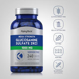 Piping Rock Glucosamine Sulfate 1000mg | 240 Capsules | Mega Strength | Joint Formula | Sodium Free | Non-GMO, Gluten Free Supplement