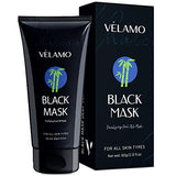 VELAMO Blackhead Remover Mask, Purifying Peel Off Black Mask, Charcoal Black Mask, Deep Cleansing Facial Mask for Face and Nose, 60g