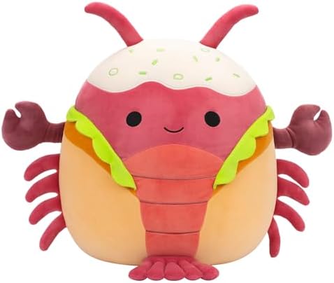 Squishmallows Original 14-Inch Lorono Lobster in Lobster Roll - Official Jazwares Plush (Large)