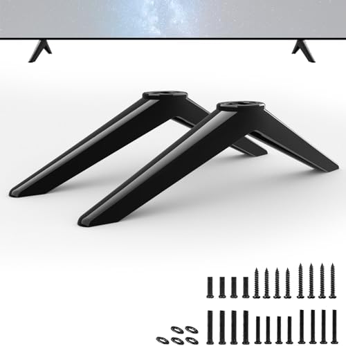TV Base Stand for Philips TV Legs, for Philips TV Base Stand 32PFL4664/F7 43PFL4662/F7 43PFL4775/F7 50PFL4662/F7 50PUL7672/F7 55PFL5602/F7 55PFL5766/F7 65PFL5703/F7 with Screws, Black