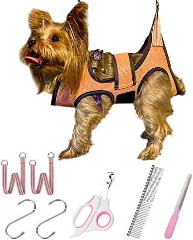 Dog Grooming Hammock,XXS Pet Grooming Harness for Extra Small Dogs,Dog Hanging Harness for Nail Trimming,Dog Nail Hammock,Dog Grooming Sling Holder with Wide Strap on Pet Restraint Bag