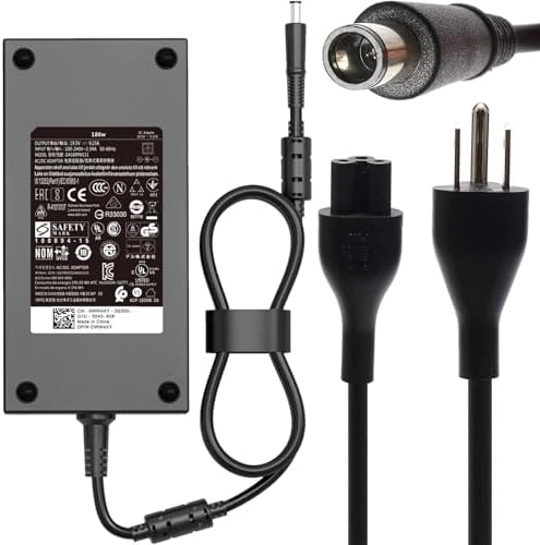 180w 19.5V 9.23A AC Laptop Charger Fit for Dell Precision 7510 7520 7530 7540 7550 7560 3530 7730 5530 M4600 M4700 M4800 DA180PM111 180 watts Dell Dock Adapter Power Supply Cord
