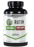 Healthfare Rutin 500mg | 200 Capsules | Rutoside Bioflavonoid | Circulatory Health | Non-GMO | Vegetarian | Made in The USA