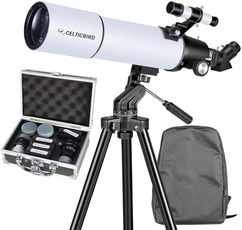 80x600mm AZ Telescope, Travel Telescopes for Adults Astronomy Beginners with 8Piece Telescope Accessory Kit
