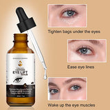 Caffeine Eye Serum - with EGCG, Vitamin C, Hyaluronic Acid, Collagen, Caffeine Eye Lift Serum - Reduces Puffiness, Dark Circles, Under Eye Bags, Wrinkles and Fine Lines Around The Eyes (60ml)