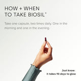 Biosil Advanced Hair + Nail Care - 30 Capsules - Grow, Strengthen & Thicken Hair and Nails - with Patented ch-OSA & Biotin - 30 Servings