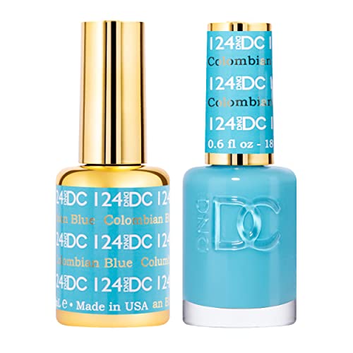DND DC Gel Polish Set, Blue Collection, UV/LED GelPolish and Air Dry Nail Lacquer, Matching Chip-Free Polish Duo, 0.5 Fl Oz Each