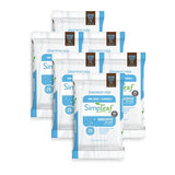 Simpleaf Flushable Wet Wipes Unscented | Eco-Friendly, Paraben & Alcohol Free | Hypoallergenic & Safe for Sensitive Skin | Soothing Aloe Formula | (6 x 25 Counts Convenient Pack) 150 Counts Total