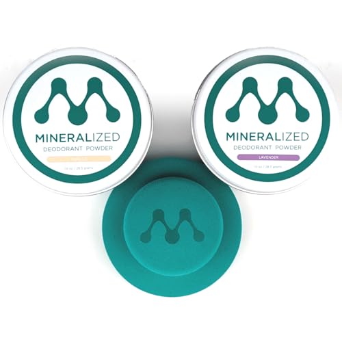 Mineralized Magnesium Deodorant Powder | Non Toxic Deodorant - Aluminum Free, Baking Soda Free | Whole Body Deodorant For Women & Men, Body Powder, Mineral Deodorant, 2-Samples, Vanilla, Lavender