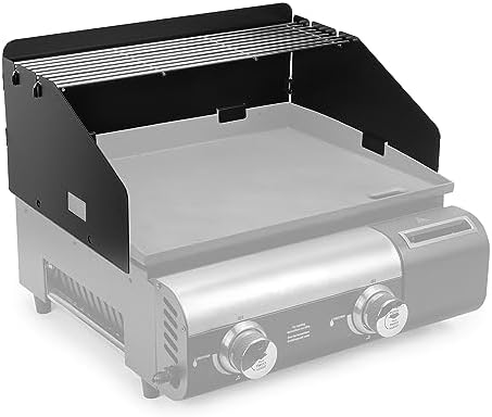 Stanbroil Griddle Wind Guard and Warming Rack for Cuisinart CGG-501 Gourmet Gas Grill, Foldable Wind Screen with Stainless Steel Cooking Grid, Griddle Accessories Kit for Cuisinart