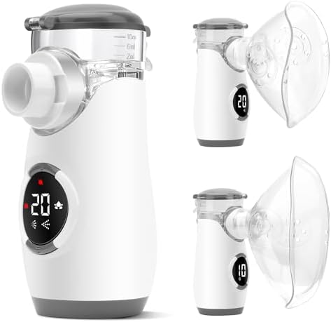 Household Nebulizer - Ultra-Quiet Portable Nebulizer,Compact Nebulizer with Auto-Cleaning Mode,Nebulizer for Adults Kids Travel and Home Use