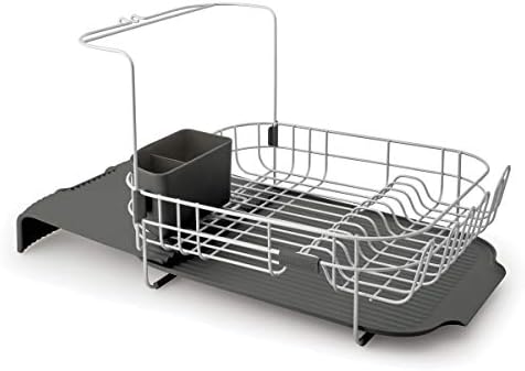 KitchenAid Satin Wire Expandable Dish Rack, 23.18-Inch, Gray