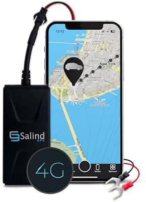 Salind GPS Direct Connection to Vehicle Battery (9-75V) - Tracker for Vehicles, 4G LTE Car GPS Tracker with Real-time Alerts, Multiple Alarms and Notifications in The App, Tracker Device for Vehicles